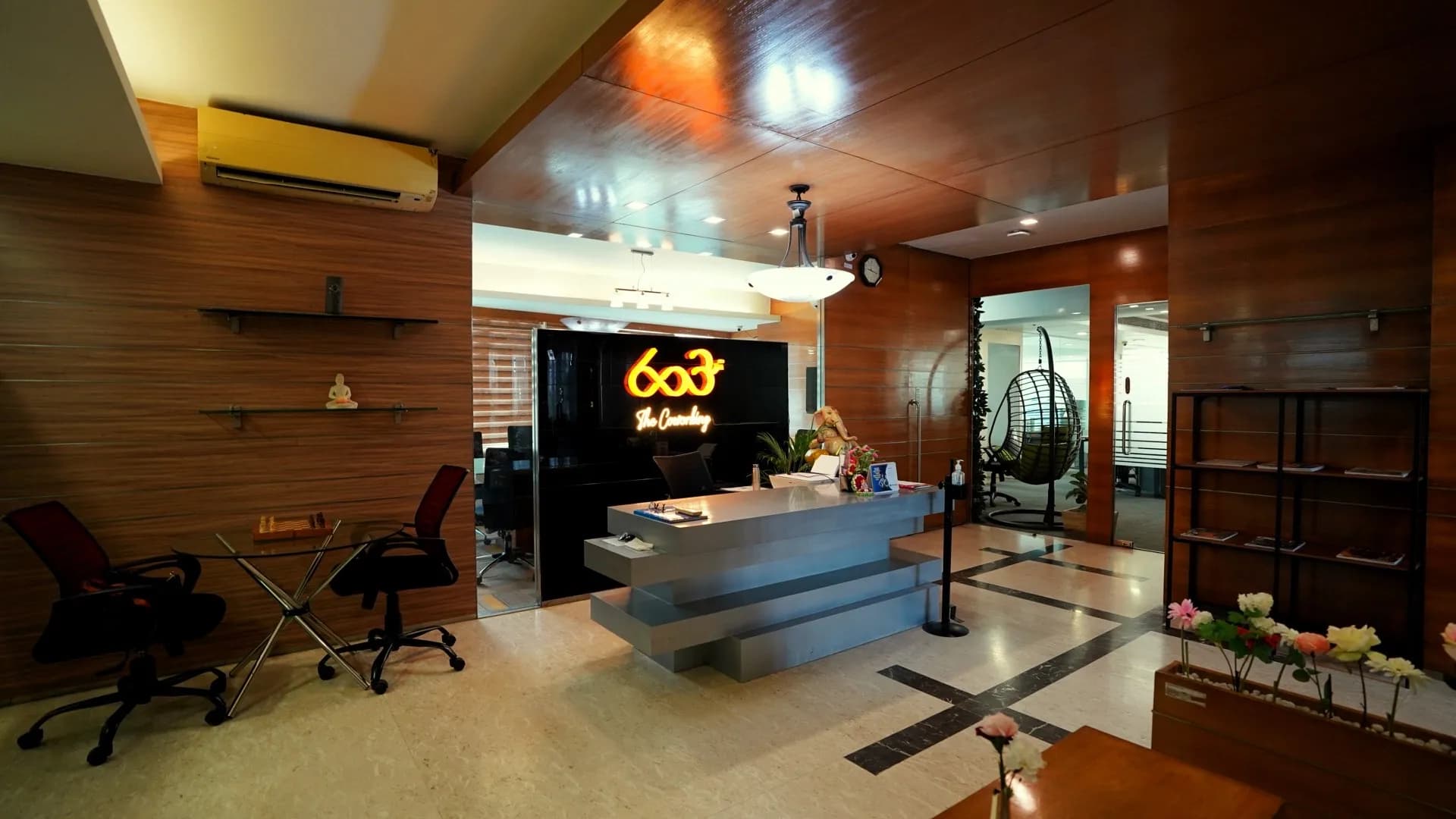 Reception at a 603 centre